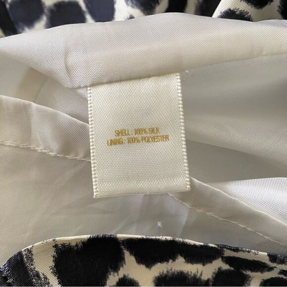 Kate Spade Dorothy Black and White Silk Shift Dress with Tie Waist Size 2 - Picture 12 of 12